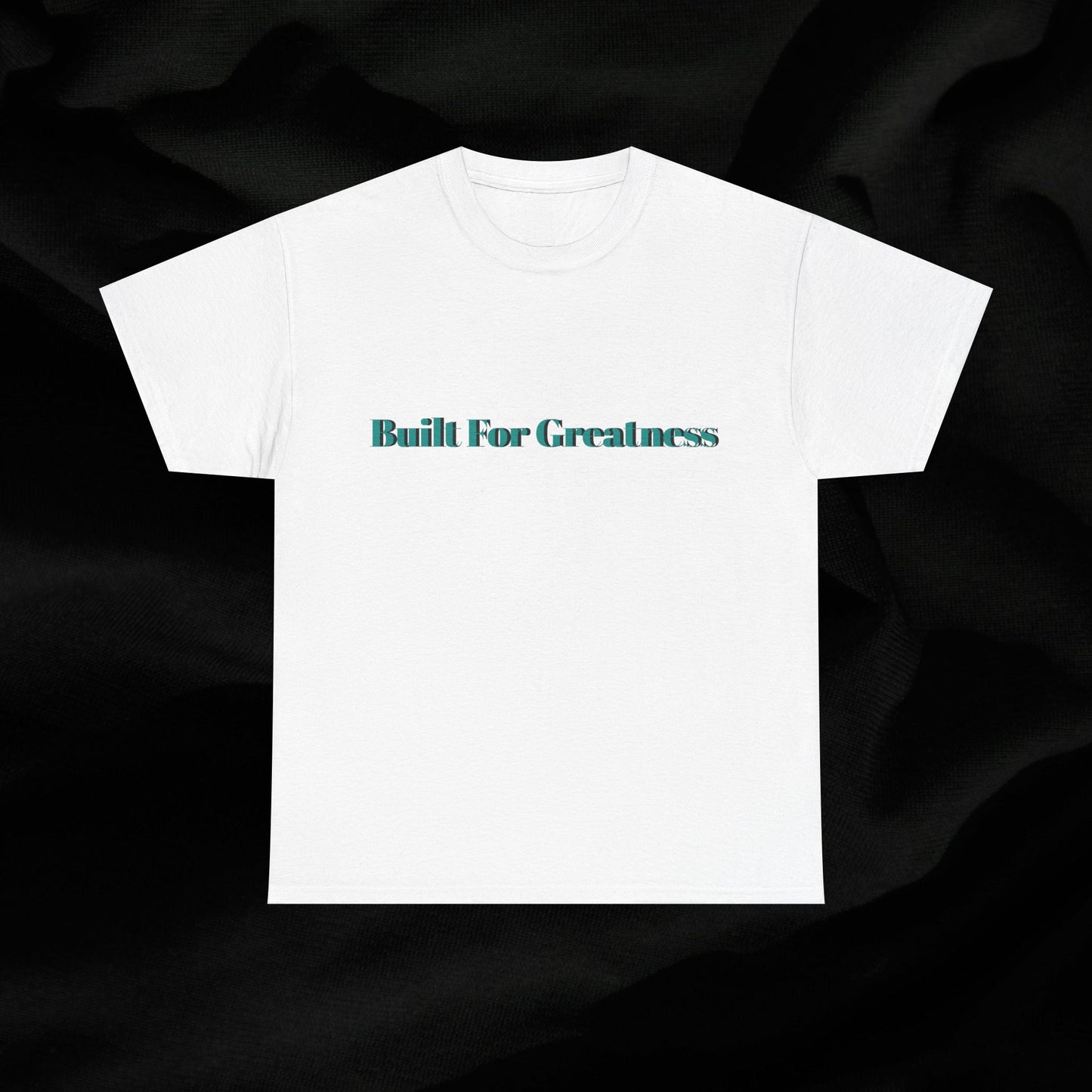 Unisex Heavy Cotton Tee - 'Built For Greatness' with Cosmic Design
