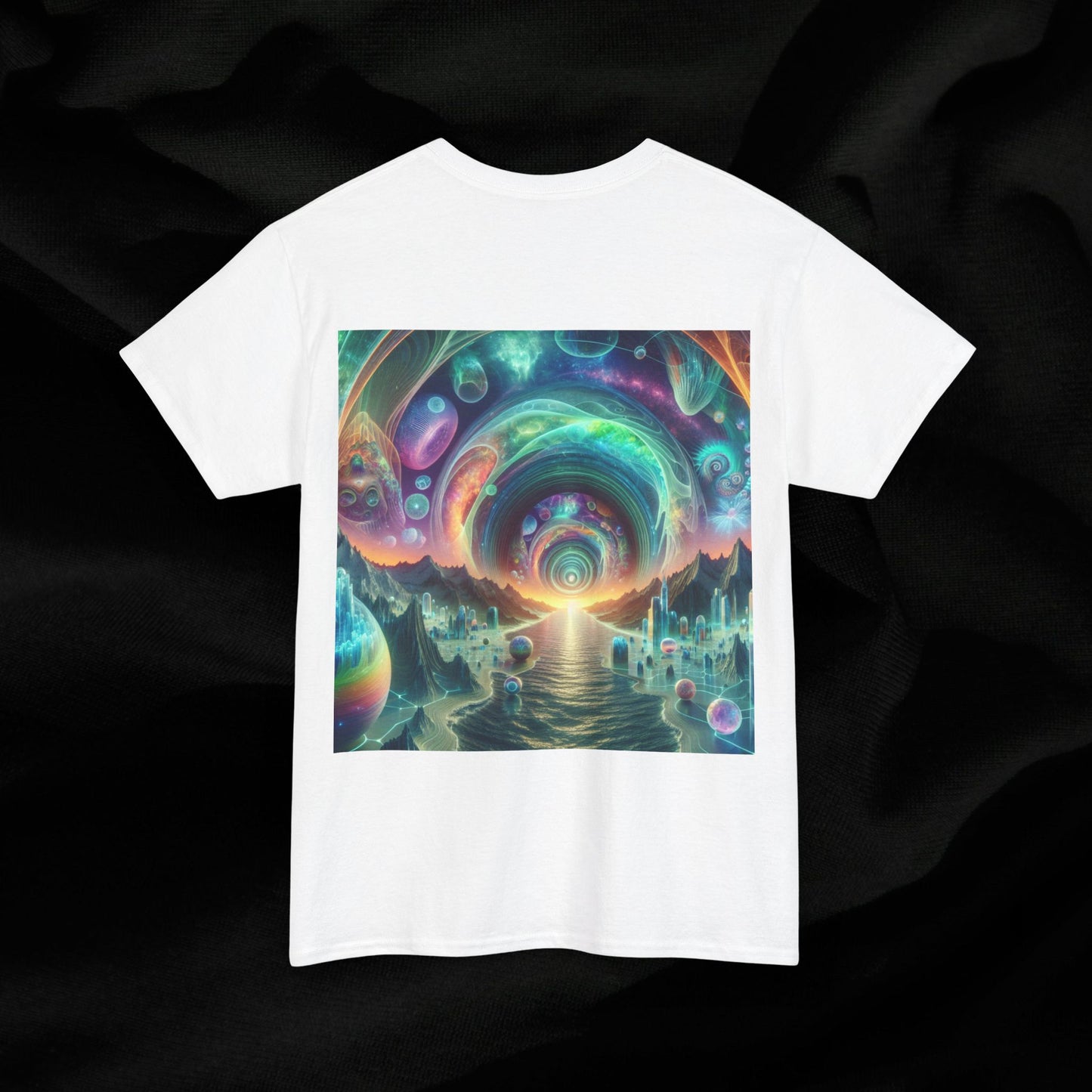 Unisex Heavy Cotton Tee - 'Built For Greatness' with Cosmic Design