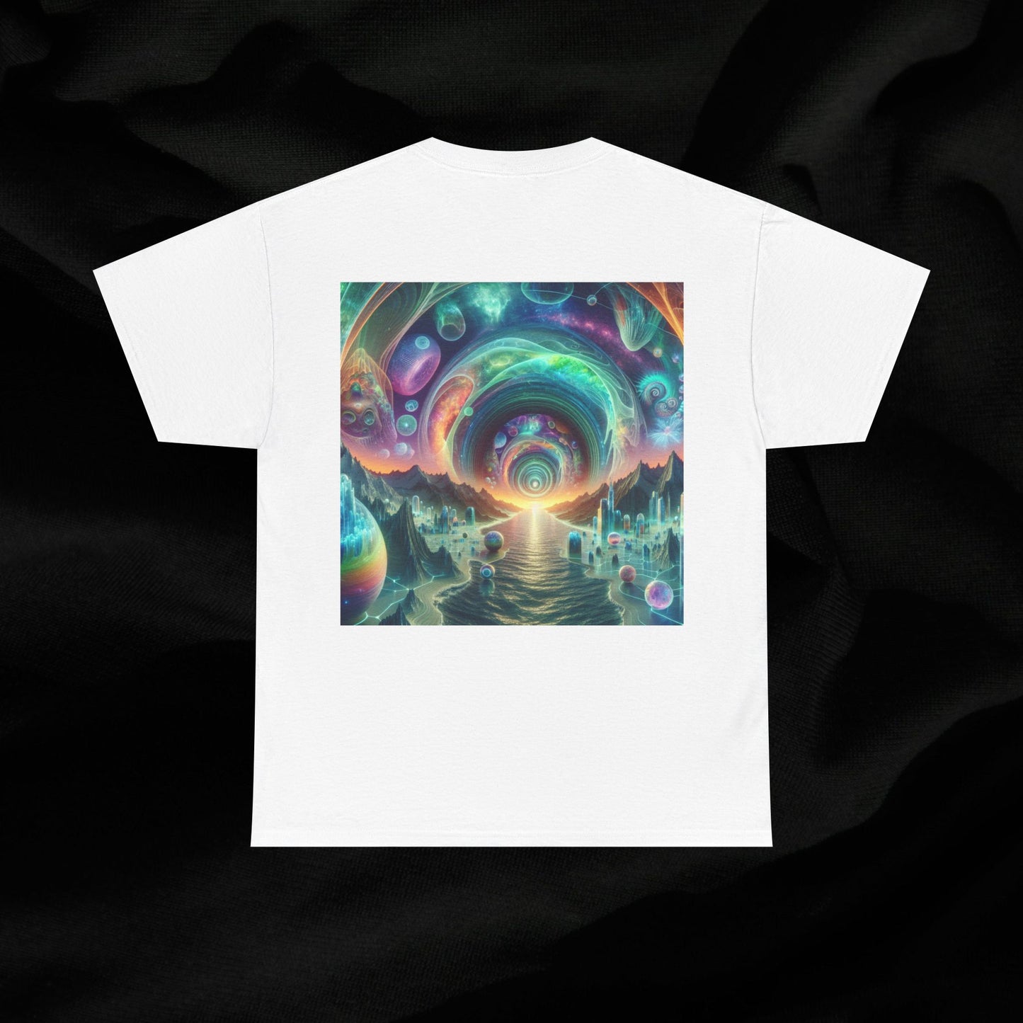 Unisex Heavy Cotton Tee - 'Built For Greatness' with Cosmic Design