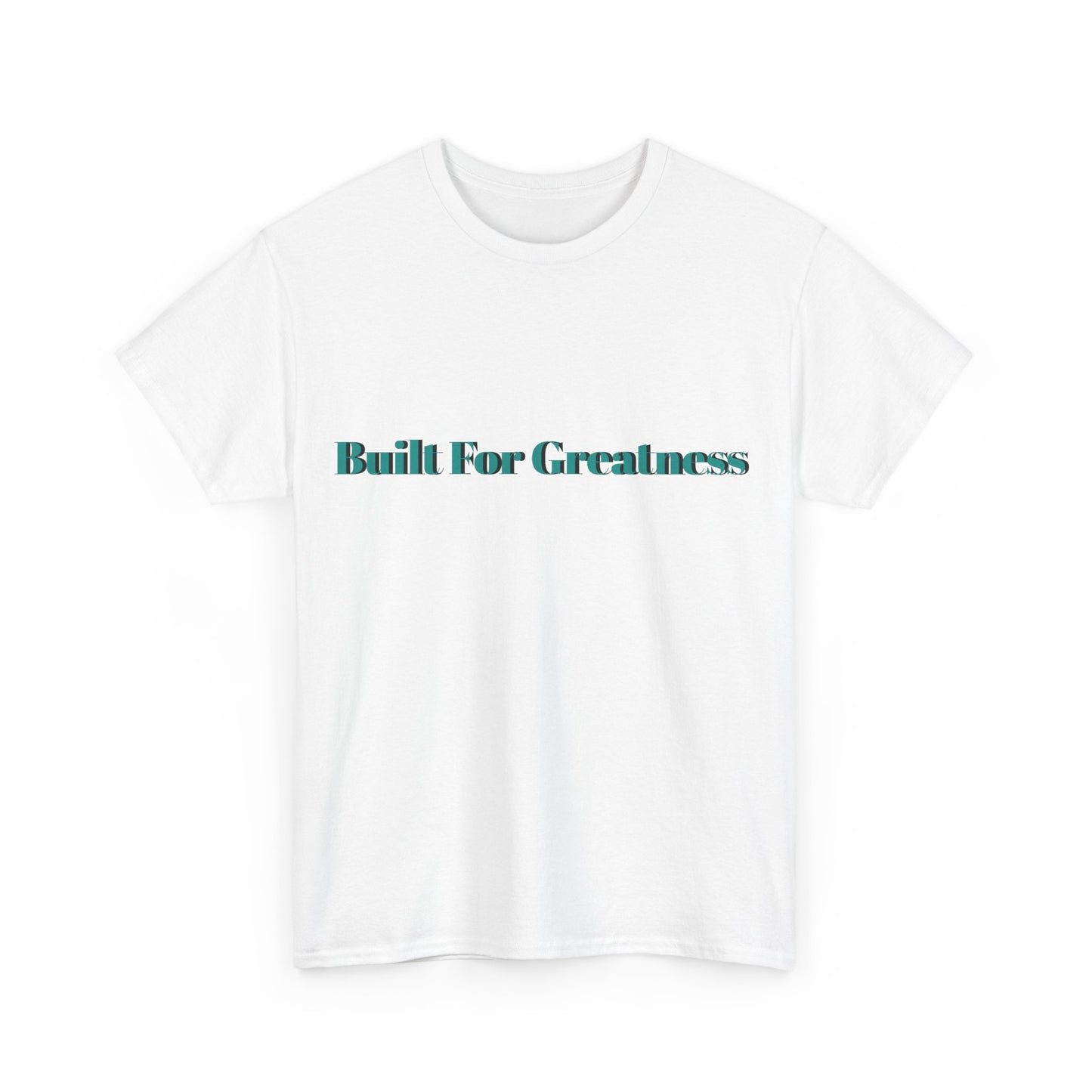 Unisex Heavy Cotton Tee - 'Built For Greatness' with Cosmic Design